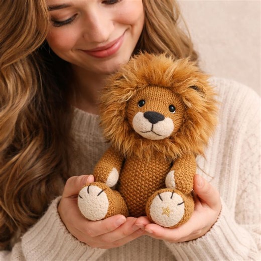Knitted Lion Plush Pattern, Amigurumi Toy Tutorial, DIY Stuffed Animal Guide - Etsy UK