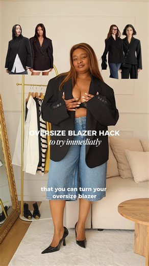 Blazer oversize : astuce pour le porter différemment 🧷 #stylesolutions #styletips #ootdguide