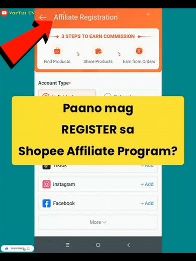Shopee Affiliate Program Registration Tutorial Guide