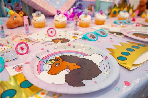 Afro Unicorn Birthday Party Kit – Complete Unicorn Supplies for Girls (16 Guests) - Etsy