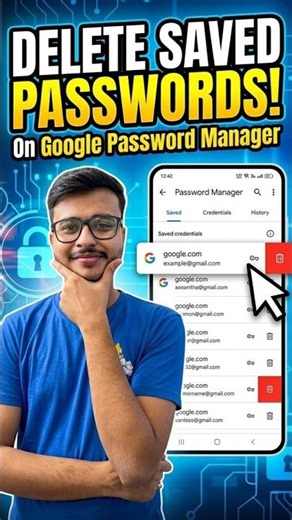 How to delete saved id password on Google Password Manager | Saved Password Manager #shorts