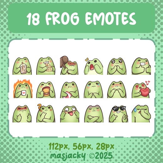 18 Frog Emotes Pack | Twitch | Discord Stickers | Kero Emoji | PNG Streamer Emotes - Etsy UK