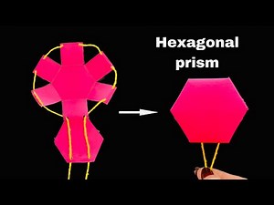 Net a paper hexagonal prism / How to make hexagonal pull-up net / Very simple