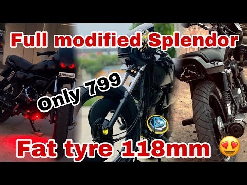 Splendor Modified Smoke 😱 Wrapping Cost ₹ 799 | Modified Splendor Black Wrap | Public reaction 🤯