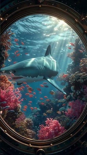 The #underwater world through a submarine's porthole