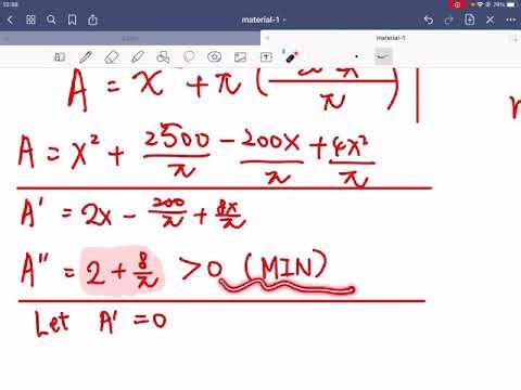 F6 AMaths - Max and Min application problems #Example 1