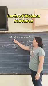 Parts of division sentence #math #education | Teacher Anne