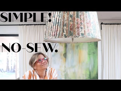 Pleated lampshade DIY-cottage style fabric lampshade