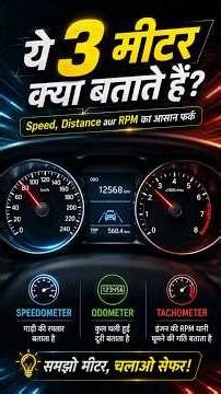 What do these 3 meters on your car's dashboard tell you? #CarTech #ExamTips #SamyakIAS