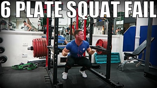 6 Plate Squat Fail! Squat, Bench & Deadlift Failure