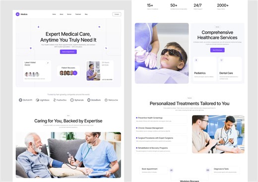Modern Medical & Healthcare Website Design animation