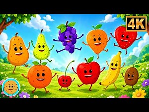 Ten Little Fruits | Learn Fruit Names & Count 1–10 | Fun Nursery Rhyme for Kids