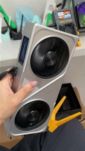 Stable mining at home! My 3D-printed support for Jingle Miner LTC-DOGE Hashcard in action.