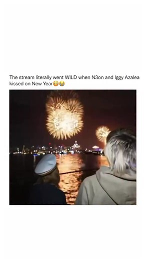 Weeknd | Celebs & Steamers on Instagram: "The viral footage captures a high-octane crossover between digital streaming culture and mainstream celebrity, as N3on and Iggy Azalea ring in the New Year against a spectacular pyrotechnic backdrop. The scene is defined by a sense of surrealism, with the vibrant fireworks reflecting off the water so intensely that N3on famously remarks it feels like a “green screen.” This moment represents the culmination of a highly publicized and often controversial p