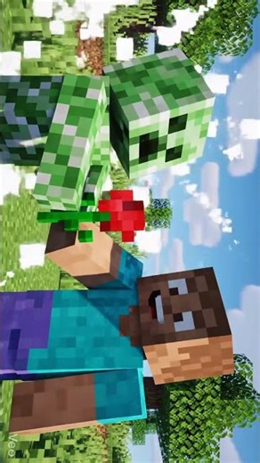 Creeper’s Awkward Crush 💚 | Cute Minecraft Comedy Short #ytshorts #shortvideo
