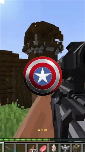 Minecraft steve v/s captian america..🙄