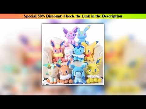 Limited Pokemon Eevee Evolution Peluche Plush Toy Flareon Vaporeon Espeon Umbreon Leafeon Sylveon P