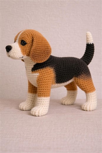Beagle Amigurumi Crochet Pattern, Dog Plush Toy Pattern, Standing Puppy Crochet, Handmade Amigurumi Dog - Etsy Australia