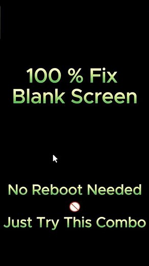 Fix Blank screen issue on pc or laptop in any windows 100% Fix #shorts #fix #windows