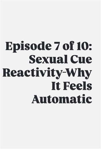Episode 7 of 10: Sexual Cue Reactivity-Why It Feels Automatic #therapy #mentalhealth #addiction #neuroplasticity Therapist sharing education. TikTok is not therapy. Views are my own, not my employer’s. Crisis? 988 Research cited: Voon, V. et al. (2014). PLOS ONE.