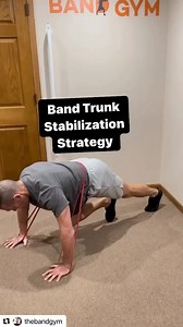 Dial In Your Trunk Stabilization Here are some keys to remember when it comes to training trunk stabilization 1 - Your trunk muscle’s #1 role is to keep the low back (center of gravity) safe 2 - The trunk muscles are stabilizers not mover 3 - Focus on avoiding excessive movement through the low back during trunk work Fortunately a band provides you the feedback to assist with these keys #RBT #daveschmitz #resistancebandtraining #thebandman #thebandgym #bandworkouts #getbetterwithbands #agelessfi