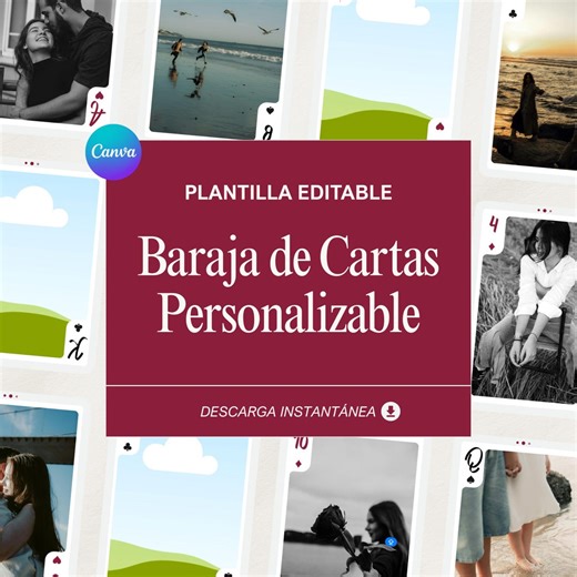 Custom Playing Card Deck Template With Box | Editable in Canva - Etsy