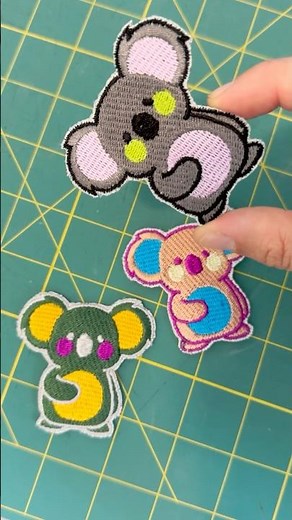 Machine Embroidered Koala Patches for Me-Made Sewing 🪡 🐨