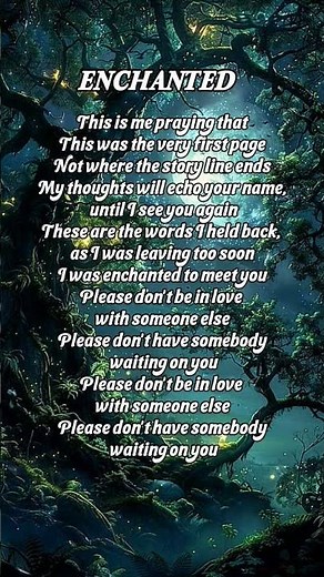 Enchanted Lyrics✨| Taylor Swift #taylorswift #songlyrics #enchanted