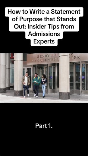 Write a Compelling Statement of Purpose for Admissions