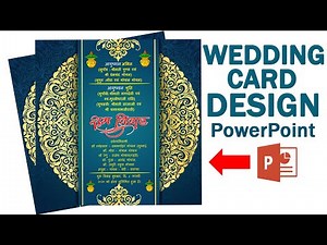 How to Make Printable Wedding Invitation Card Design in PowerPoint Tutorial || With PPT File