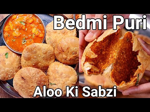 Crispy Stuffed Bedmi Poori & Aloo Ki Sabzi - Breakfast Combo Meal | Delhi's Famous Urad Dal Poori