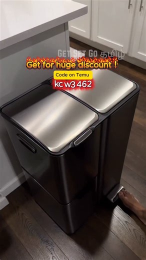 Get Set Go Tamil on Instagram: "➡️ Click link or search my code 🔍kcw3462 on the Temu App to get the lightning deals！ https://app.temu.com/k/pvt2hnqxstv Upgrade your kitchen game ♻️✨ This 3-in-1 stainless steel step trash can makes waste sorting simple and stylish! ✔️ Wet & Dry separation ✔️ Soft-close lid ✔️ Anti-fingerprint finish ✔️ 3 removable inner barrels Perfect for home, office & markets 🏠🏢 Clean space. Smart living. *New app users only. T&Cs apply with qualifying orders #temu #temufin
