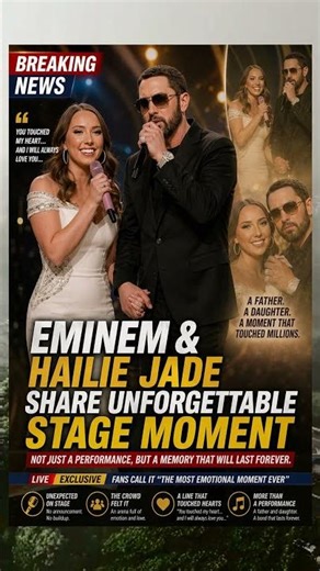 Eminem Brings Hailie Jade On Stage 😭 Unforgettable Moment #shorts #eminem