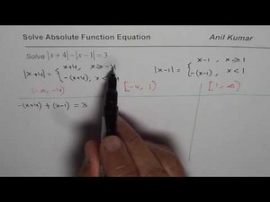 Solve Absolute Equation with Two Absolute Terms