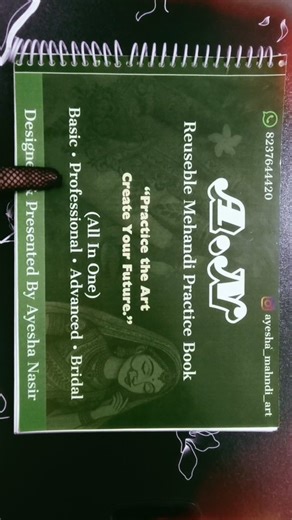 Ayesha Mahndi Art || Bridal Mehandi || Classes on Instagram: "✨ SPECIAL OFFER: FREE SHIPPING PAN INDIA! ✨ 💰 Price: ₹1399/- (Only) Ab sirf design mat seekhiye, apna Business banana bhi seekhiye! ✍️💰 Order karne ke liye abhi DM karein ya whatsApp karein: [8237644420] ✅ Practice & Wipe ✅ Zero Paper Waste ✅ Learn & Earn Hamari A.N. Reusable Mehandi Practice Book mein 80+ topics ke saath-saath aapko milta hai mera personal Business & Marketing Secret Guide! 📖 HEENA DESIGN MASTER INDEX (Syllabus):