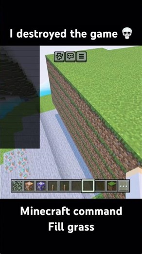 Minecraft command block fill with grass block code