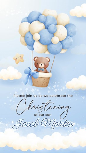 Animated Digital Invitation for Baptismal Christening of Baby! #baby #...