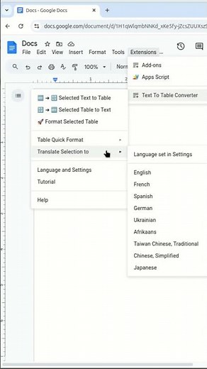 Translate Text in Google Docs #howto #googledocs