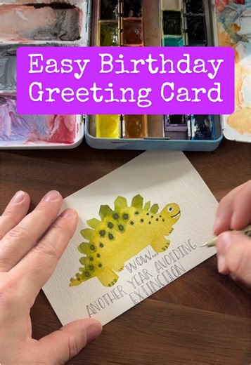 What more personalized than a hand painted greeting card?! Anyone can paint this! Let me break it down for you in easy peasy steps. And who wouldn’t want to receive a birthday card from you this year? Start making them now and you can have your own card catalog to be ready for that snail mail! #easypainting