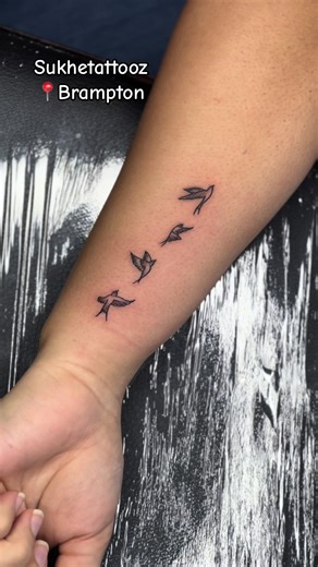 #sukhetattooz #tattoo #tattooideas #real #reel #tattoodesign #tattootrend #trending #flying #flyingbirds #lovebirds #ontario #toronto #brampton
