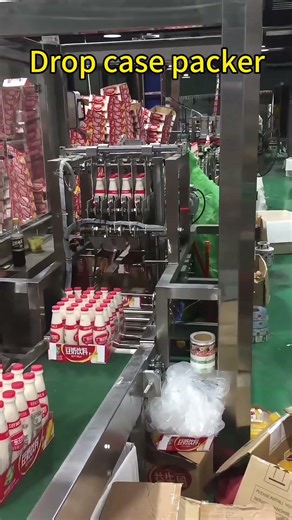Beverage drop packing machine #packingmachine #casepacker #Drop case packer