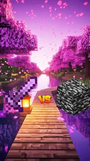 Bedrock VS Sword 🔥 #shorts #minecraft #comparison