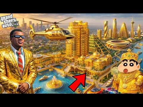 Franklin Or Shinchan Touch Anything Become Diamond Gold in GTA 5