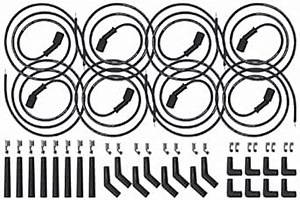 ICT Billet 5ft Universal Spark Plug Wire Set - LS LT Remote Coil Spiral Core Straight 90 135 Boots Compatible with LS1 LM7 LQ4 LS6 LQ9 LM4 LS2 LS3 LY6 LC9 LH8 LMG L99 551083
