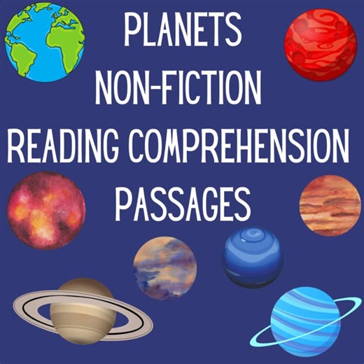 Planets - Non-Fiction Reading Comprehension Passages with Questions
