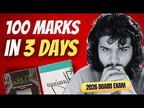 2026 - How to Score 100 in ENGLISH in 3 DAYS 🔥 [Class 12 2025-26 Board Exam] Strategy and Study Plan