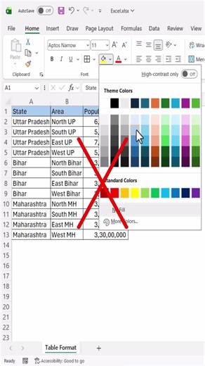 Easy Table Formatting Hack You Didn’t Know #excel #excelforbeginners #excelshortcuts #office