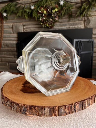 Vintage Pyrex Octagonal Covered Casserole Dish | 1930s Clear Glass - Etsy