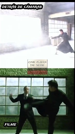 detrás de cámaras matrix revolution escena pelea final bajo la lluvia