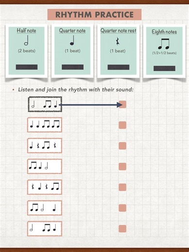 Rhythm practice activity